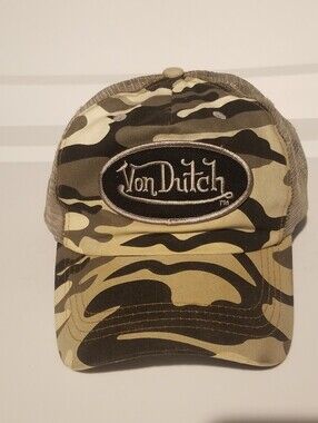 Men Von Dutch Camo Trucker cap